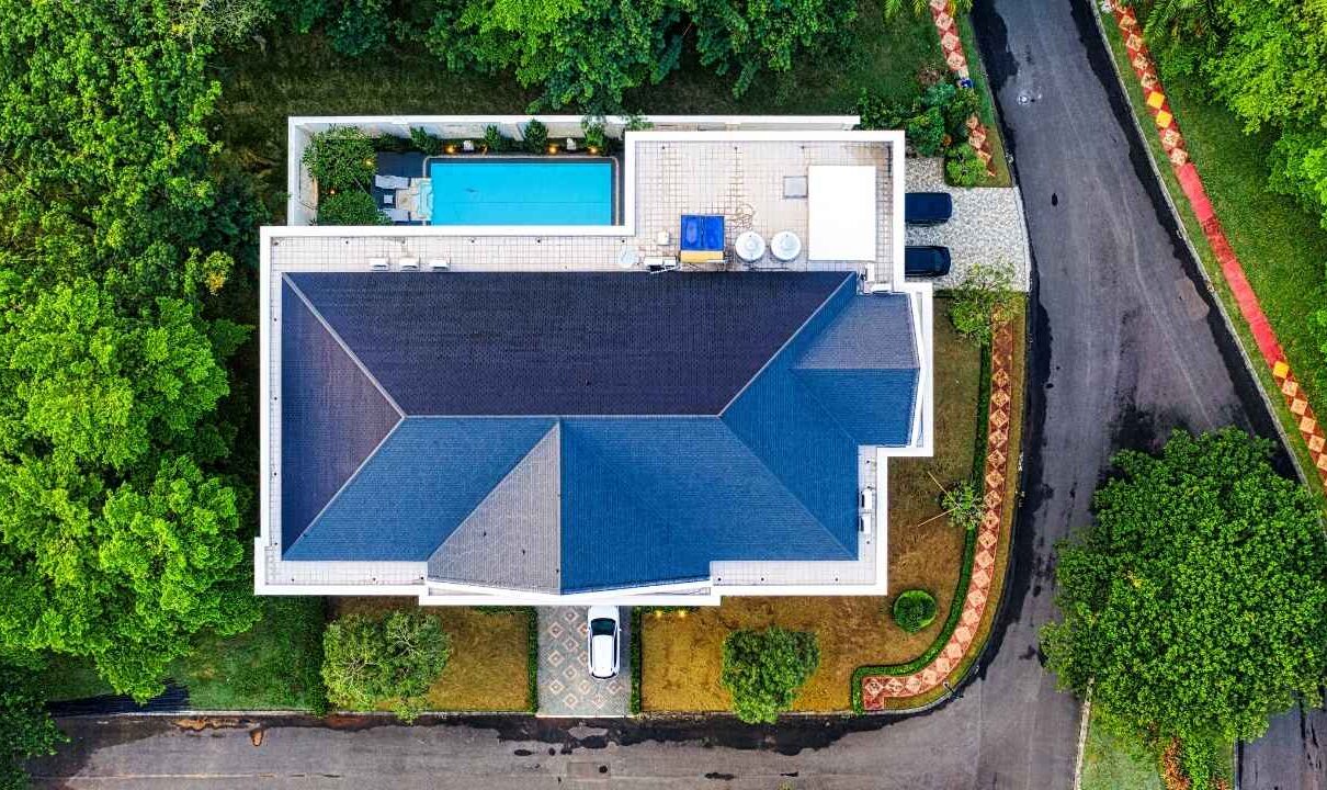 Real estate drone photography